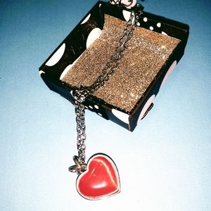 Orange Heart Art-Deco Pendant